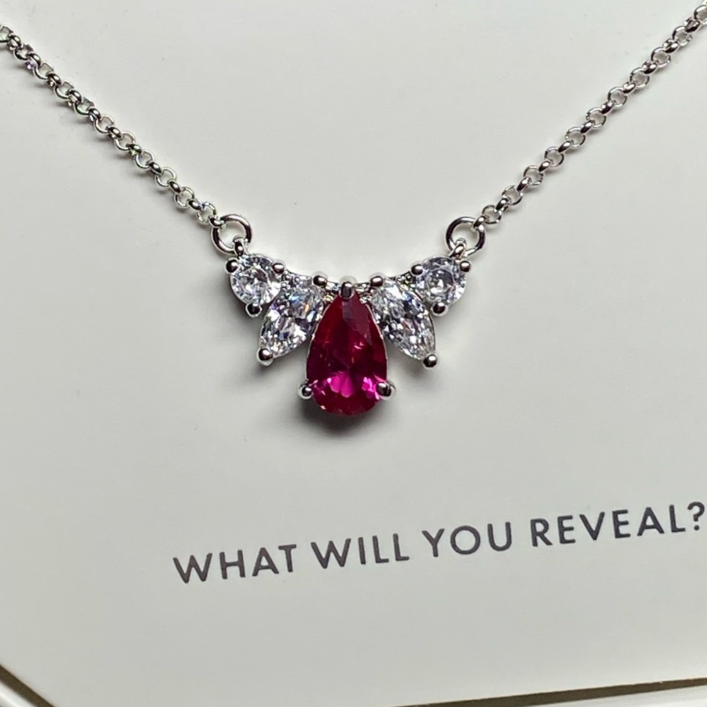 Dazzling Ruby and Silver Necklace